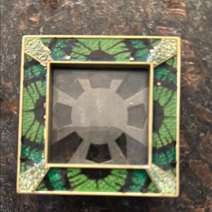 Jay Strongwater Leland Pave Corner 2" Square Frame - Emerald